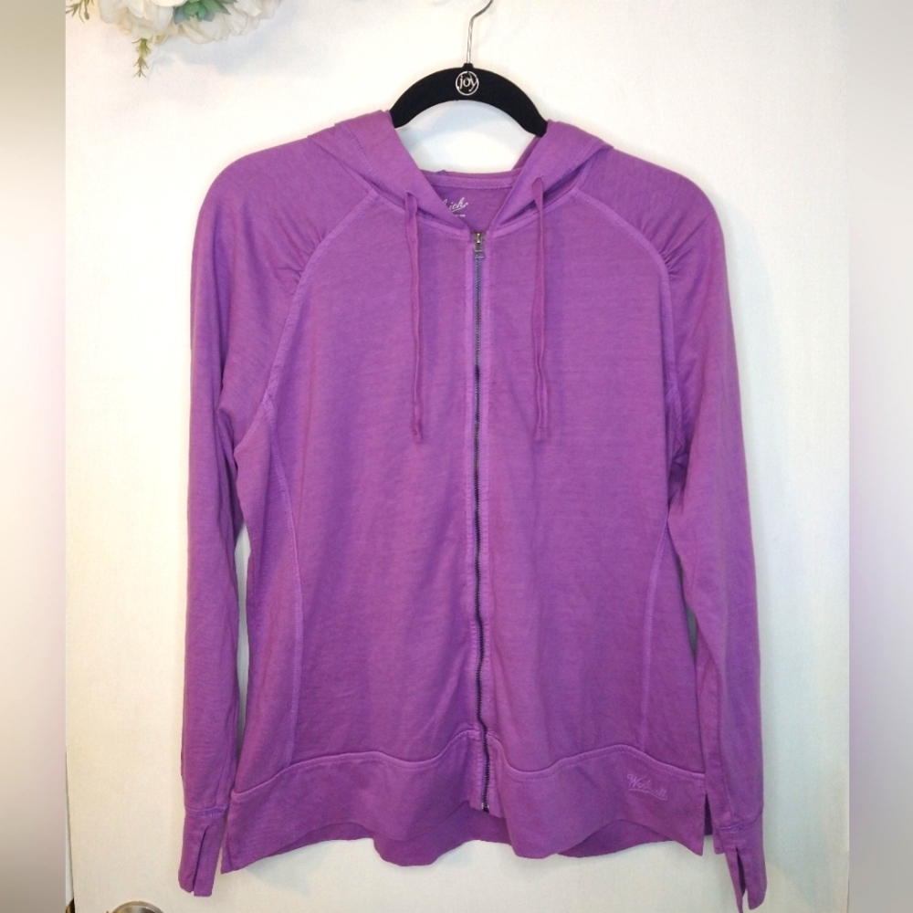 Woolrich Crocus Sun-Washed Purple Zip Up Hooded Lightweight Jacket
